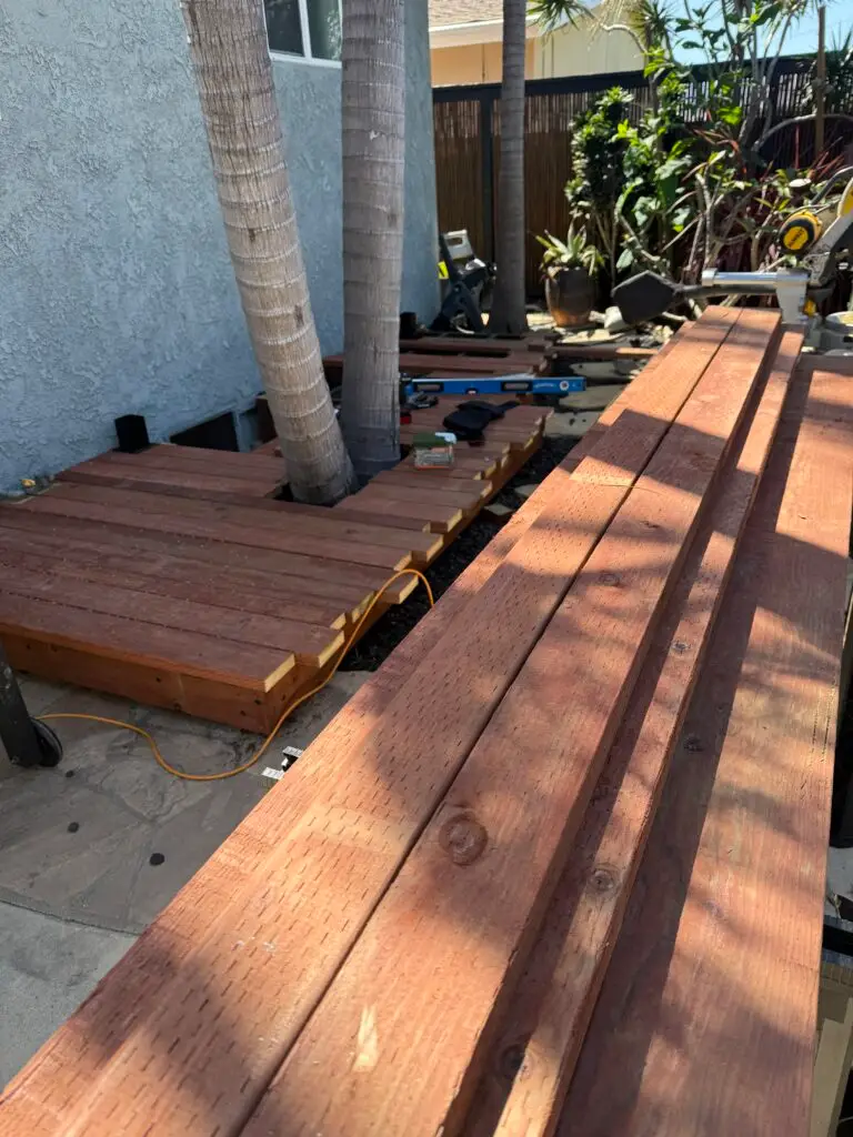 Custom Tiki Backyard Stage Builder in Thousand Oaks — floating deck